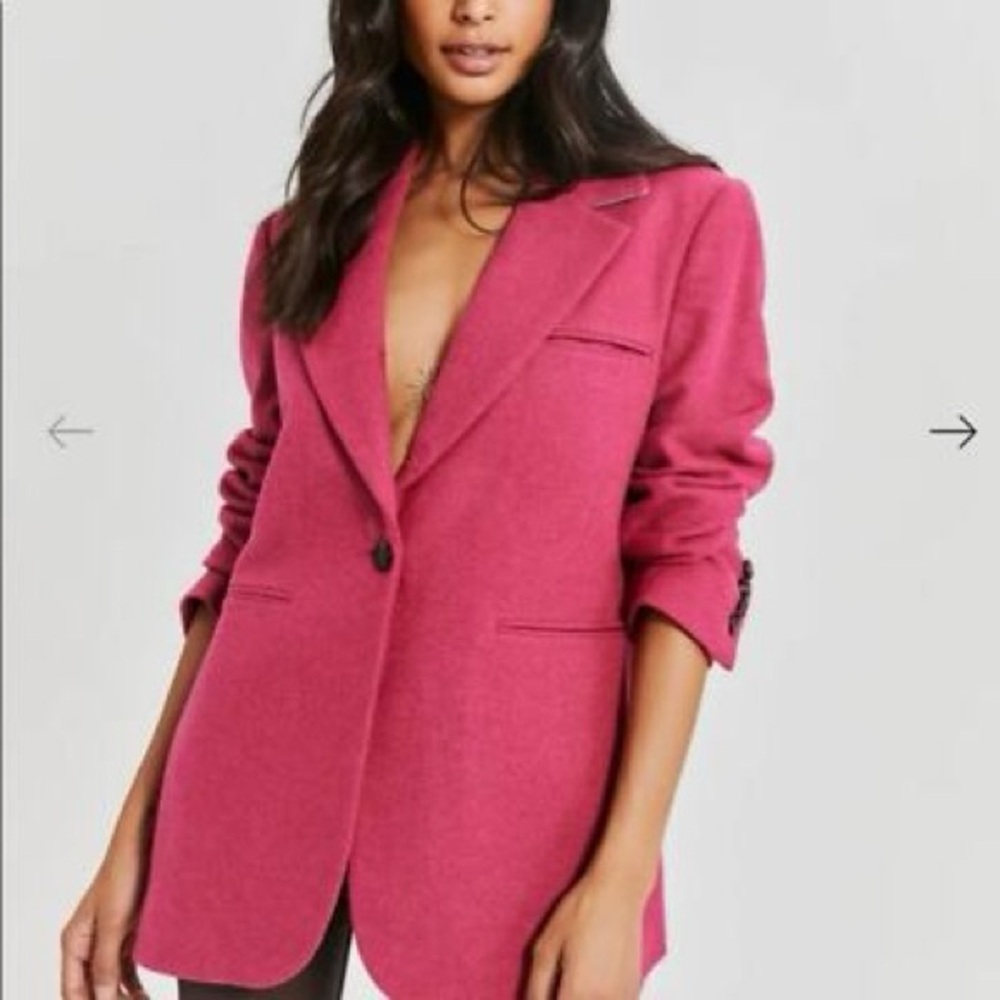 Something Navy Pink Blazer Tailored Oversized Fit